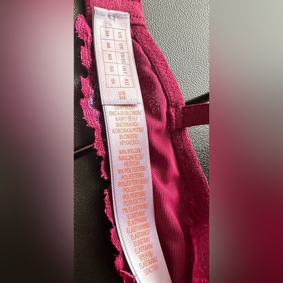 NWT Savage Fenty Romantic Corded Lace Metallic Padded Demi Bra 34A - Picture 9 of 9